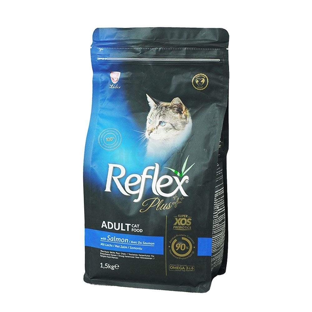 Reflex Plus Adult Cat Food Hairball & Indoor Salmon 1.5kg  