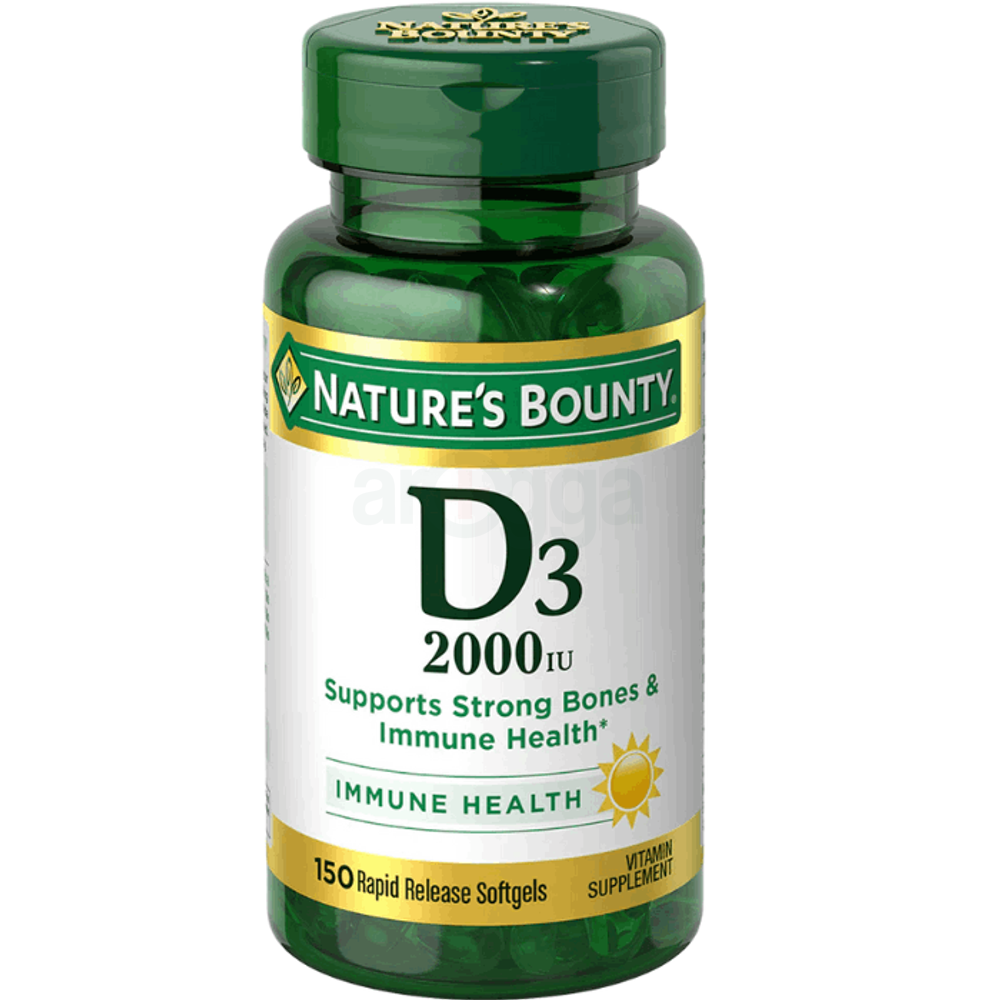 Nature's Bounty Vitamin D3, Vitamin Supplement, Supports Immune System and Bone Health, 50mcg, 2000IU,150 Count  