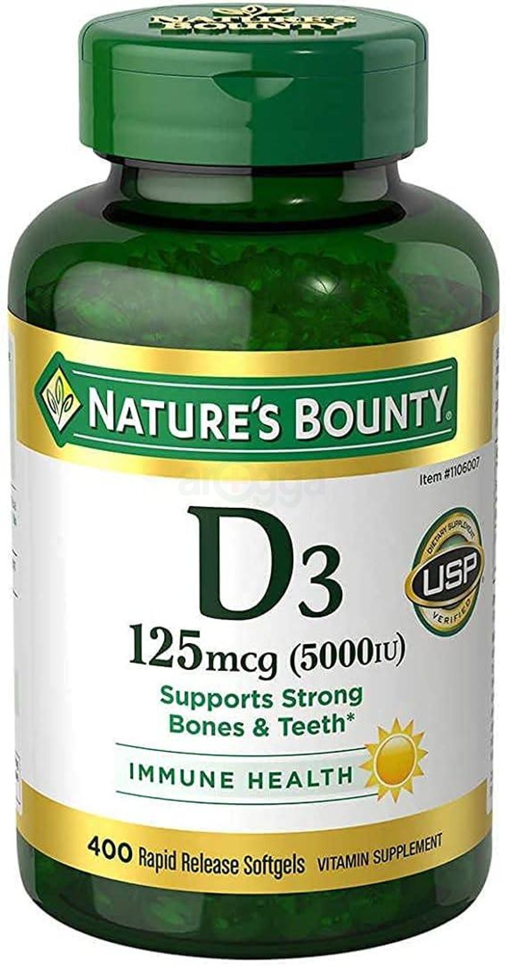 Nature's Bounty Vitamin D3, Vitamin Supplement, Supports Immune System and Bone Health, 125mcg, 5000IU,400 Count  