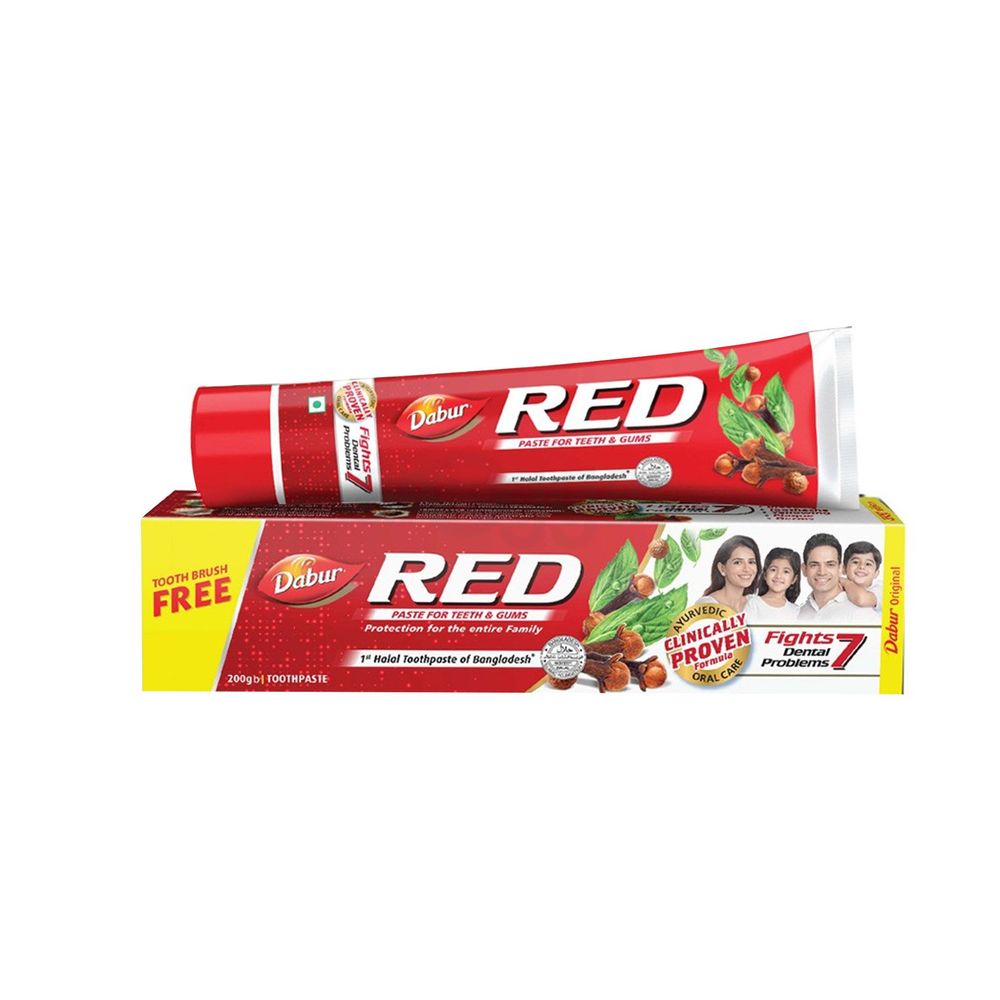 Dabur Red Paste 200g (Free Toothbrush)  