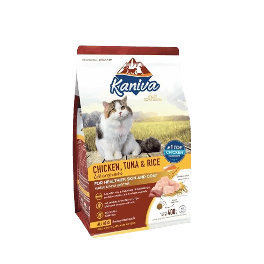 Kaniva chicken,tuna and rice cat food 400g  