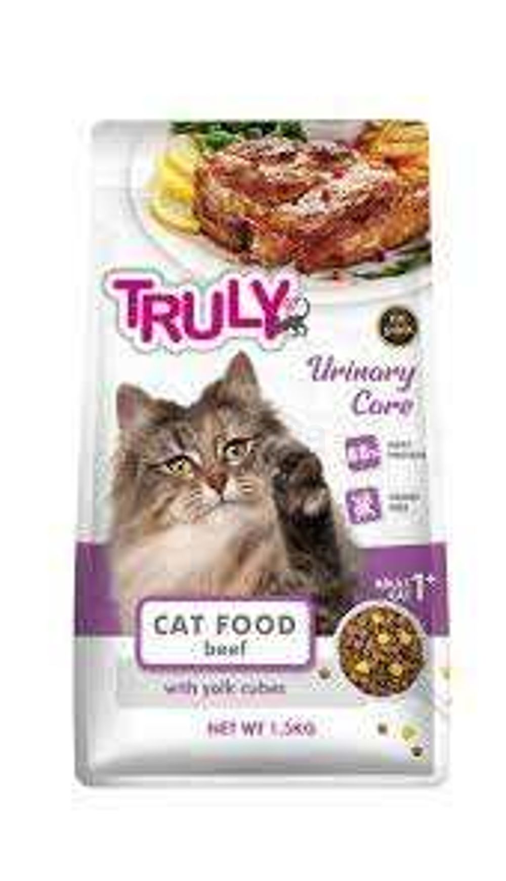 Truly Urinary Care Adult Dry Cat Food Beef Flavour 1.5kg  
