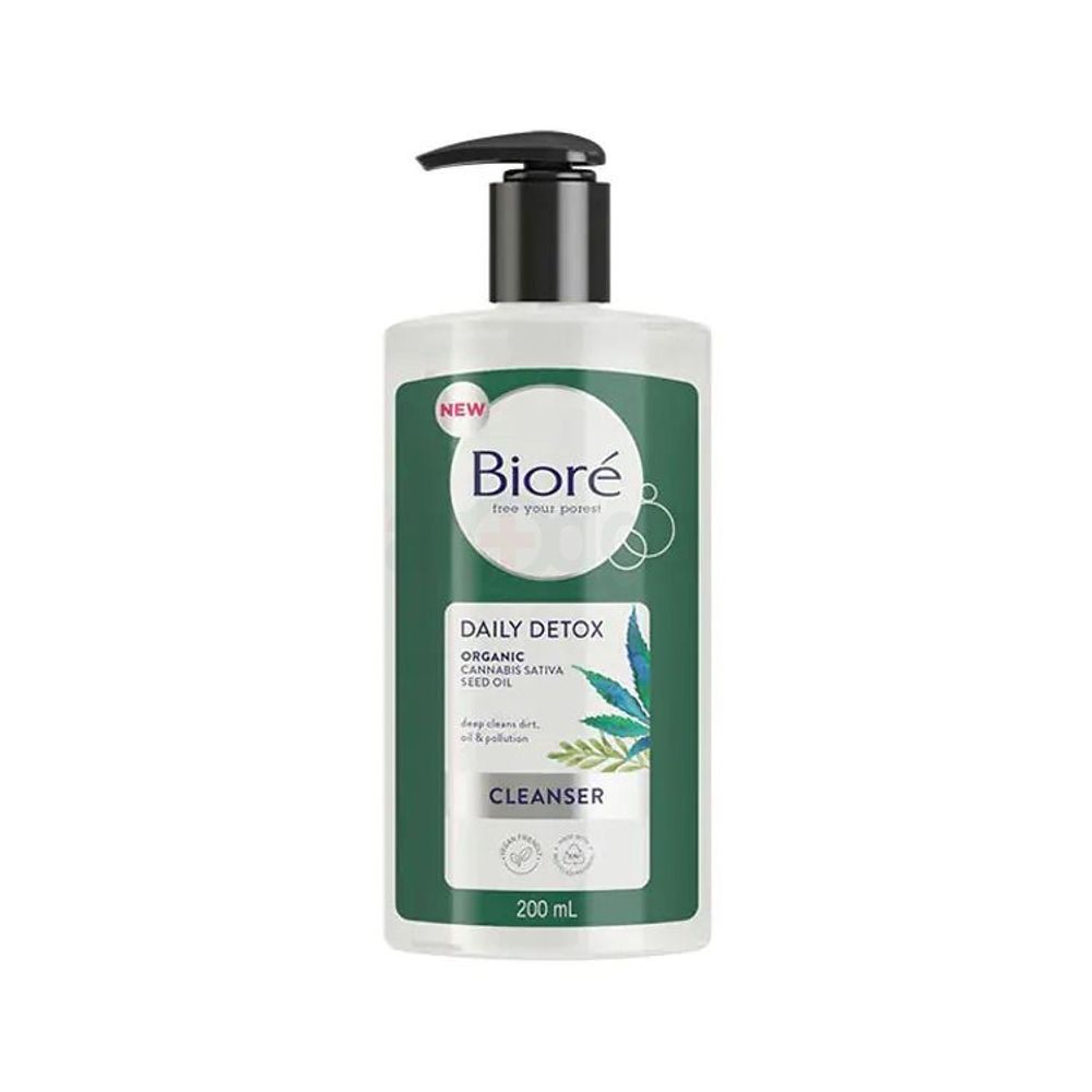 Biore Daily Detox Organic Cleanser with Cannabis Sativa Seed Oil  