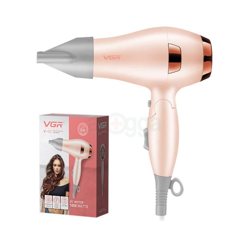 VGR V-432 Professional Foldable Hair Dryer with 1000W DC Motor 2 Speed Settings Multicolour  