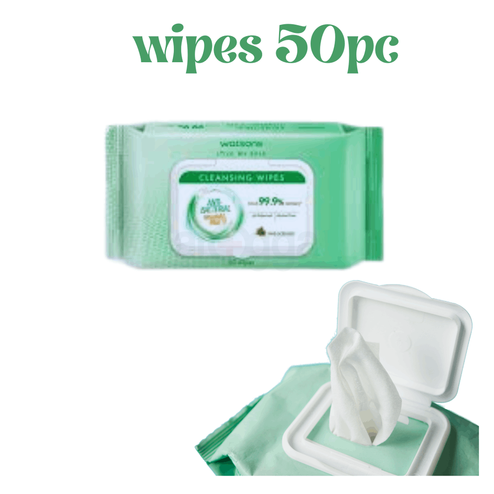 WATSONS Antibacterial Cleansing Wipes Alcohol Free 50's Pack  