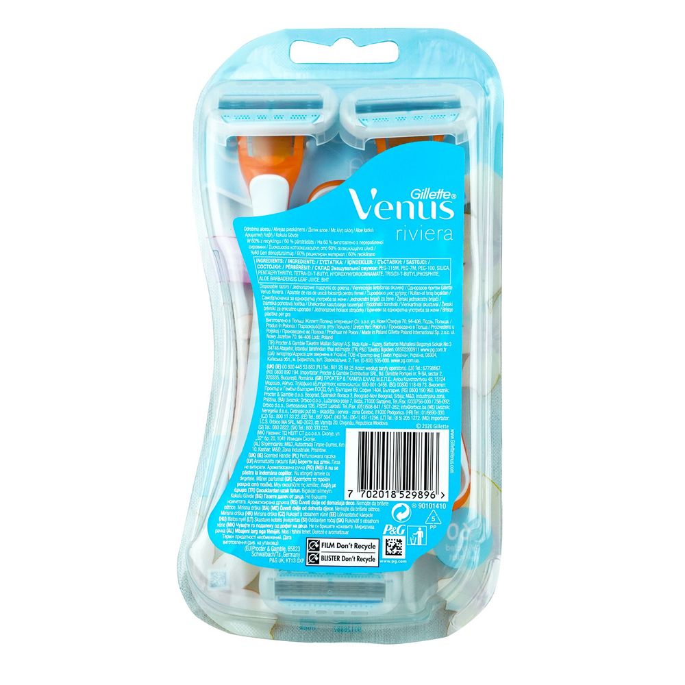 Gillette Venus Riviera Women's Disposable Razor 3 Count  
