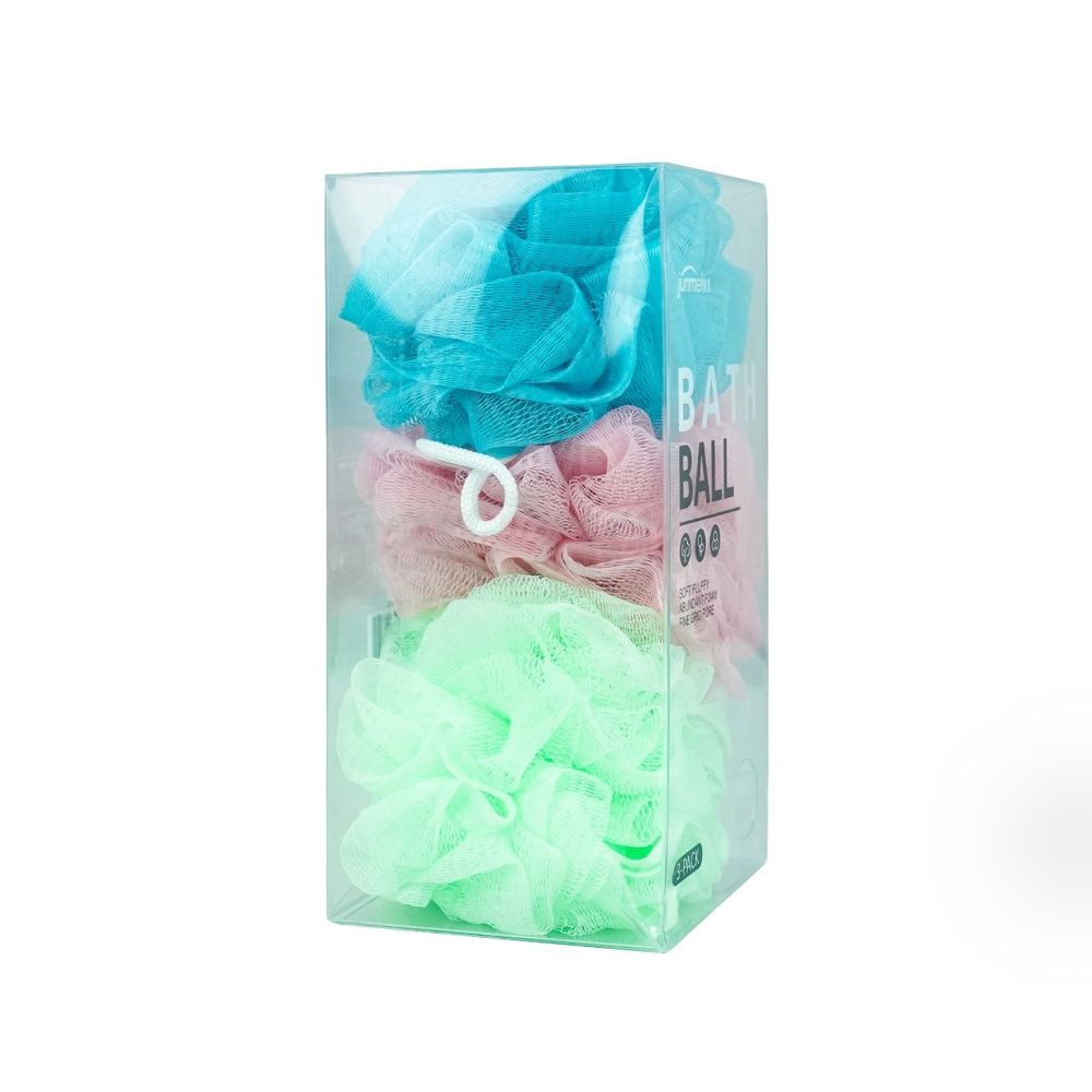 Junmei Pack of 3 Loofah Bath Ball  