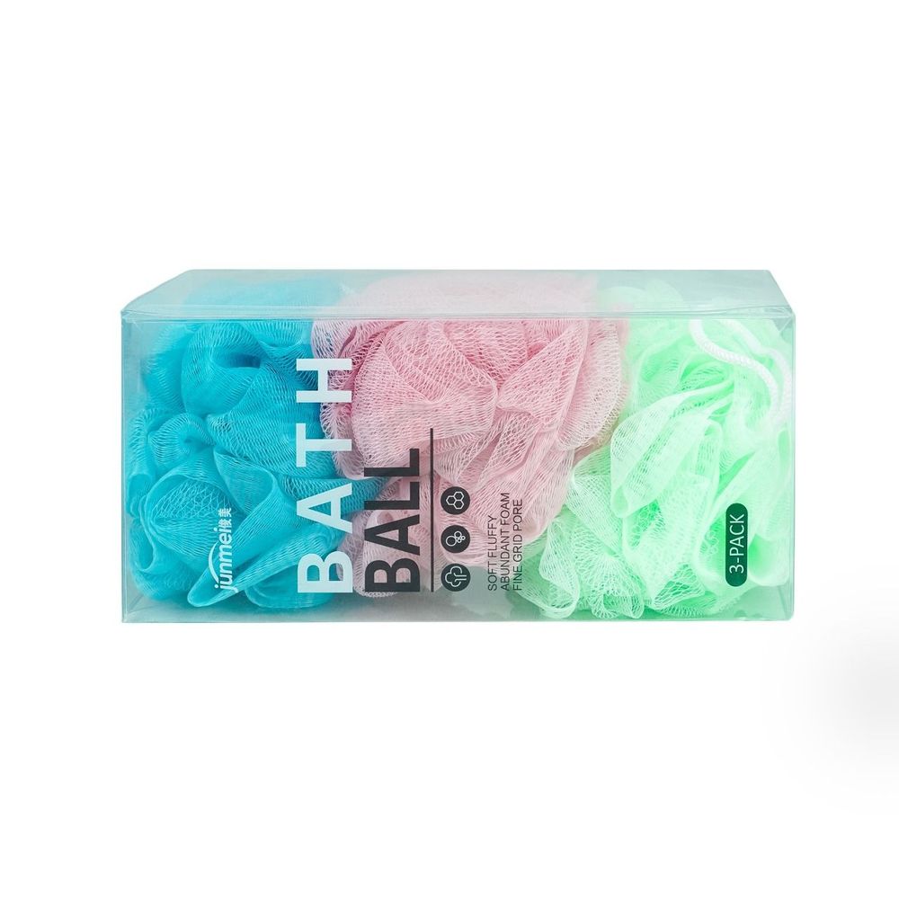Junmei Pack of 3 Loofah Bath Ball  