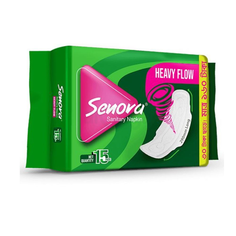 Senora Heavy Flow Sanitary Napkin 15 Pads (Free 8 Pads Pack)  