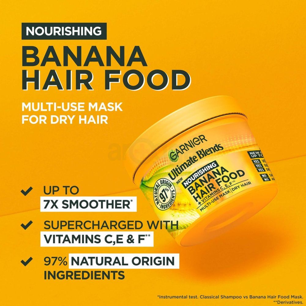 Garnier Ultimate Blends Nourishing Banana Hair Food Multi Use Hair Mask for Dry Hair  