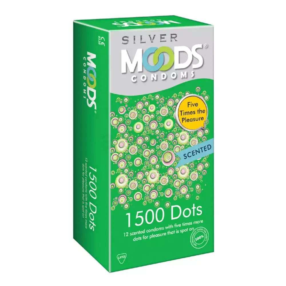 Moods Silver 1500 Dots Condoms 12's Pack  