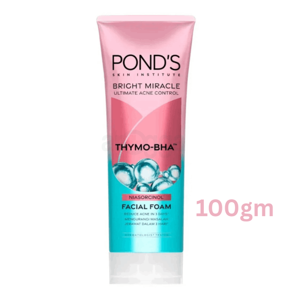 Pond's Bright Miracle Ultimate Acne Control Thymo-BHA Facial Foam 100gm  