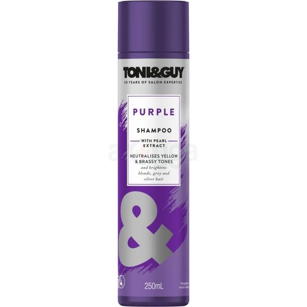 TONI & GUY Purple Shampoo with Pearl Extract for Neutralising Yellow & Brassy Tones  