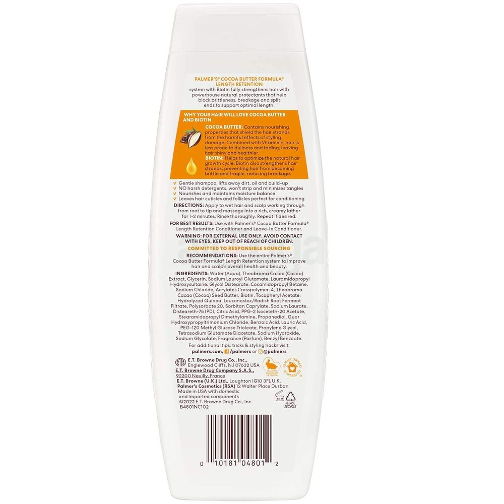 Palmer's Cocoa Butter with Vitamin E Formula Length Retention Shampoo for Breakage-prone Hair  