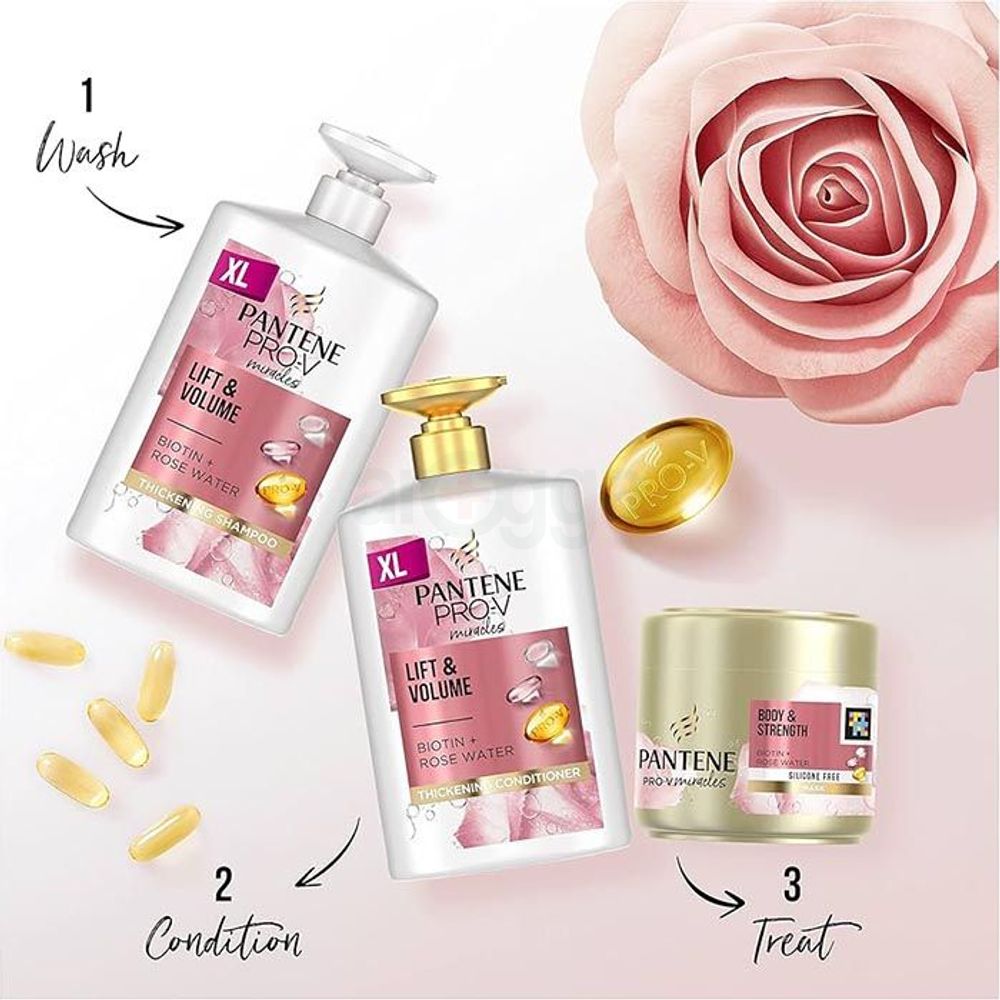 Pantene Pro-V Miracles - Body & Strength Biotin + Rose Water Mask  