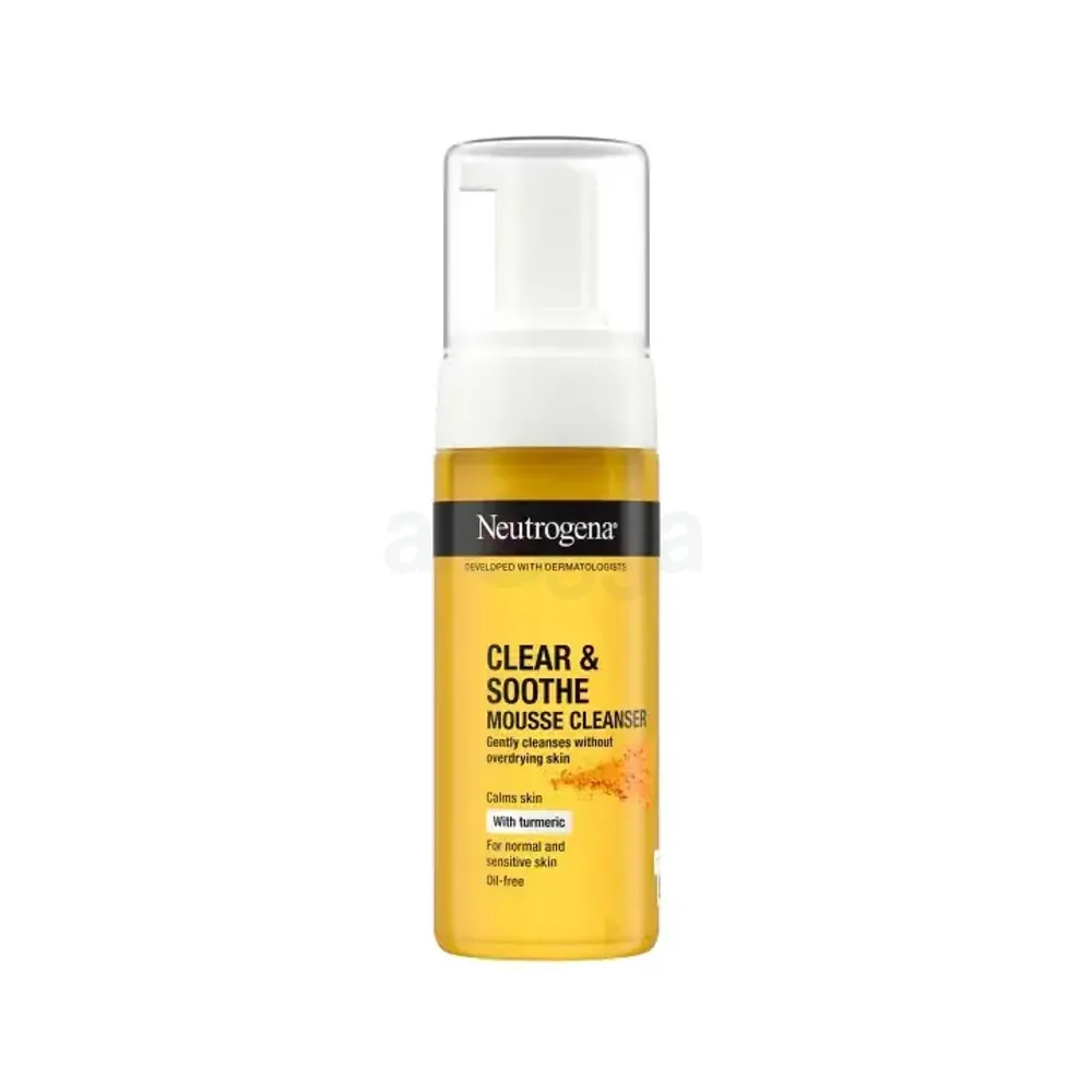 Neutrogena Clear & Soothe Turmeric Mousse Cleanser for Normal & Sensitive Skin   