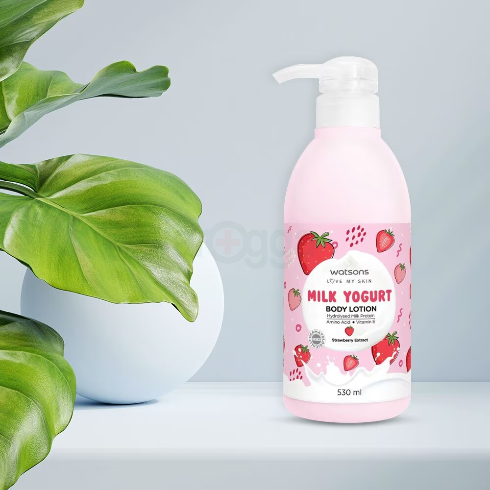 Watsons Love my Skin Milk Yogurt Body Lotion Strawberry Extract for Extra Hydration & Soften  