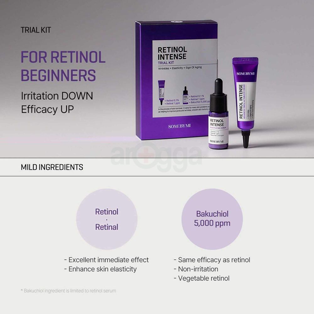 Some By Mi Retinol Intense Trial Kit (Retinol Intense Advanced Triple Action Eye Cream 10ml + Retinol Intense Reactivating Serum 10ml)  