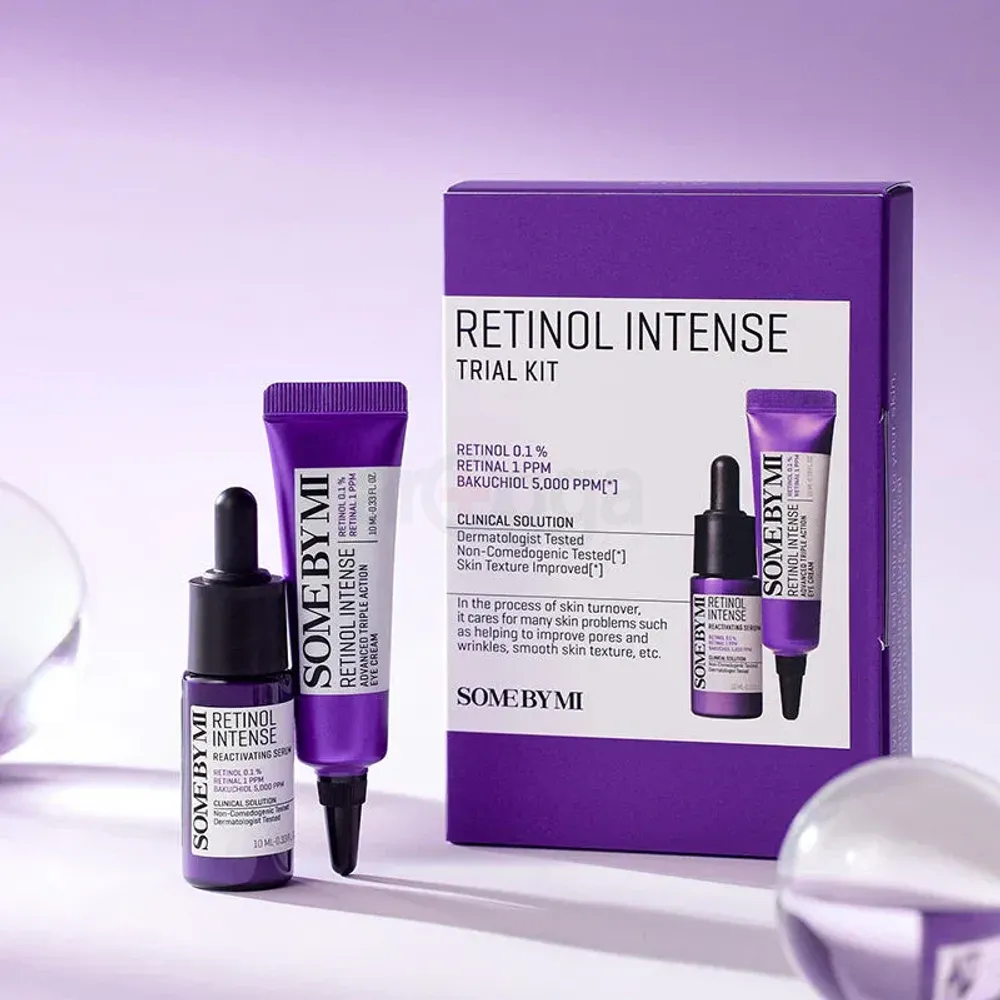 Some By Mi Retinol Intense Trial Kit (Retinol Intense Advanced Triple Action Eye Cream 10ml + Retinol Intense Reactivating Serum 10ml)  