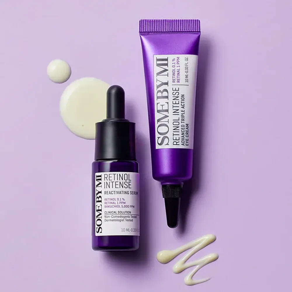 Some By Mi Retinol Intense Trial Kit (Retinol Intense Advanced Triple Action Eye Cream 10ml + Retinol Intense Reactivating Serum 10ml)  