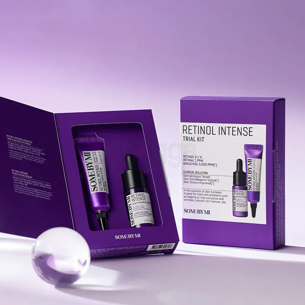 Some By Mi Retinol Intense Trial Kit (Retinol Intense Advanced Triple Action Eye Cream 10ml + Retinol Intense Reactivating Serum 10ml)  