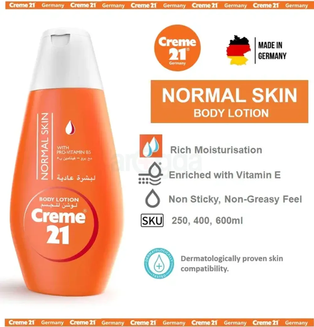 Creme 21 Body Lotion with Pro Vitamin B5 for Normal Skin  