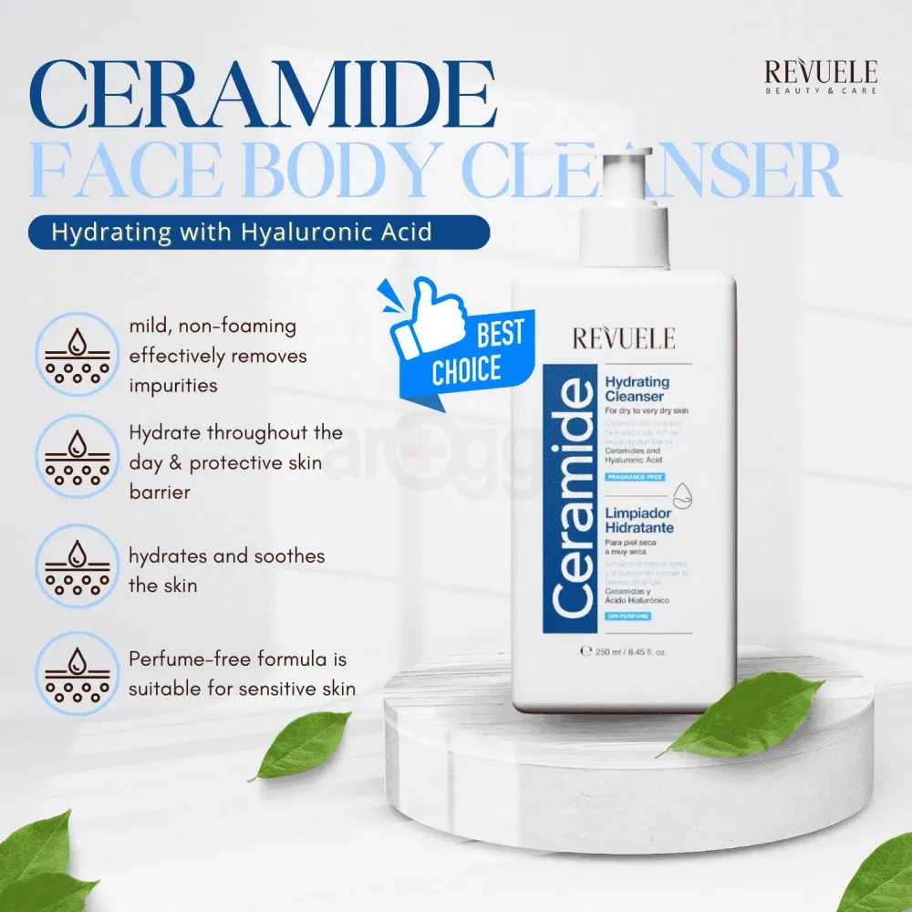 Revuele Ceramide Hydrating Cleanser for Dry to Very Dry Skin  