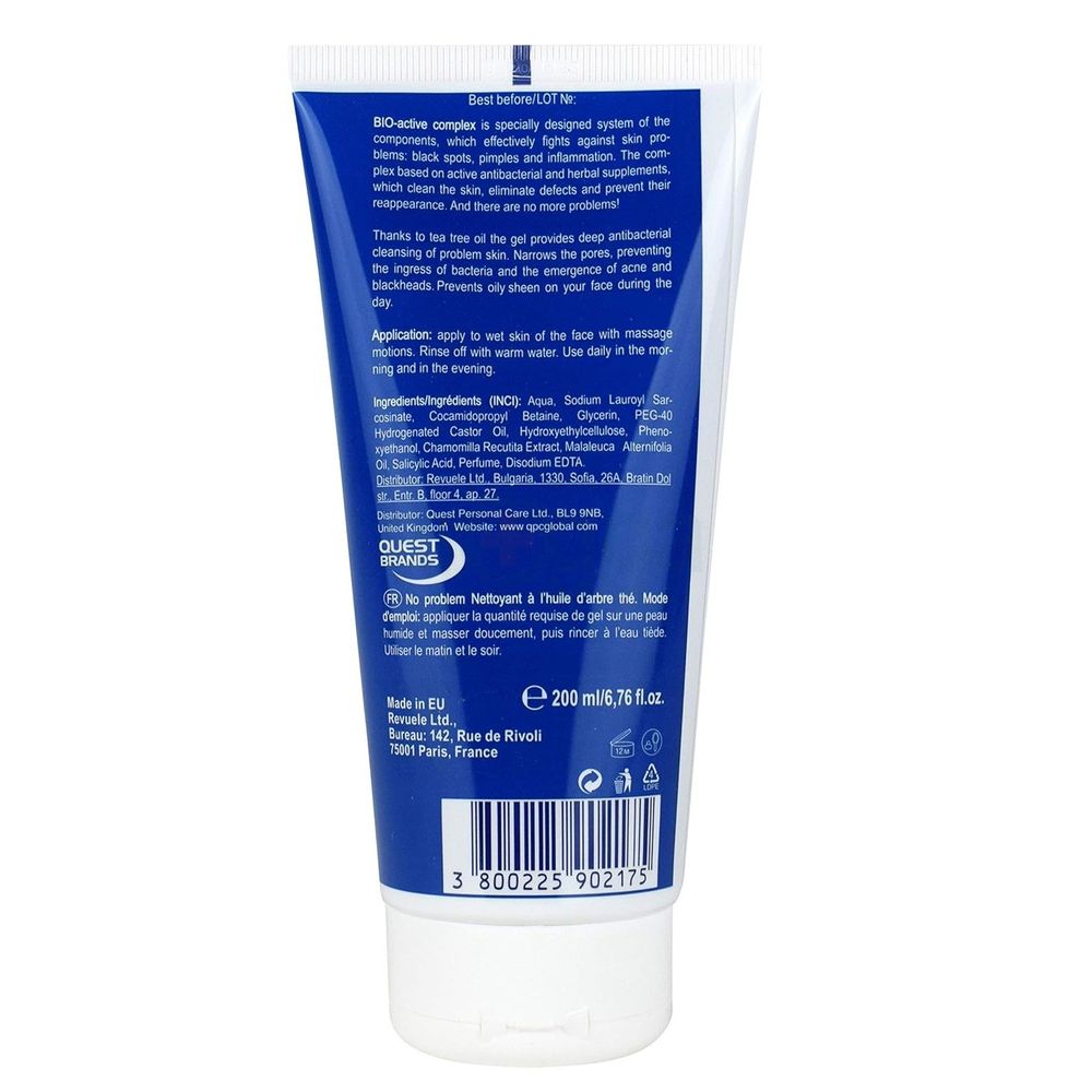 Revuele No Problem Bio Active Complex Facial Wash Gel with Tea Tree Oil for Sensitive Skin  