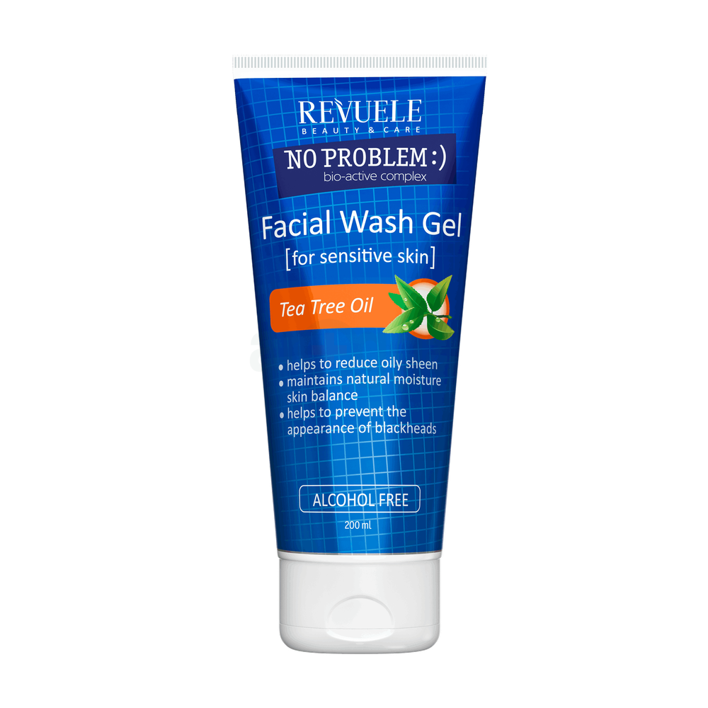 Revuele No Problem Bio Active Complex Facial Wash Gel with Tea Tree Oil for Sensitive Skin  