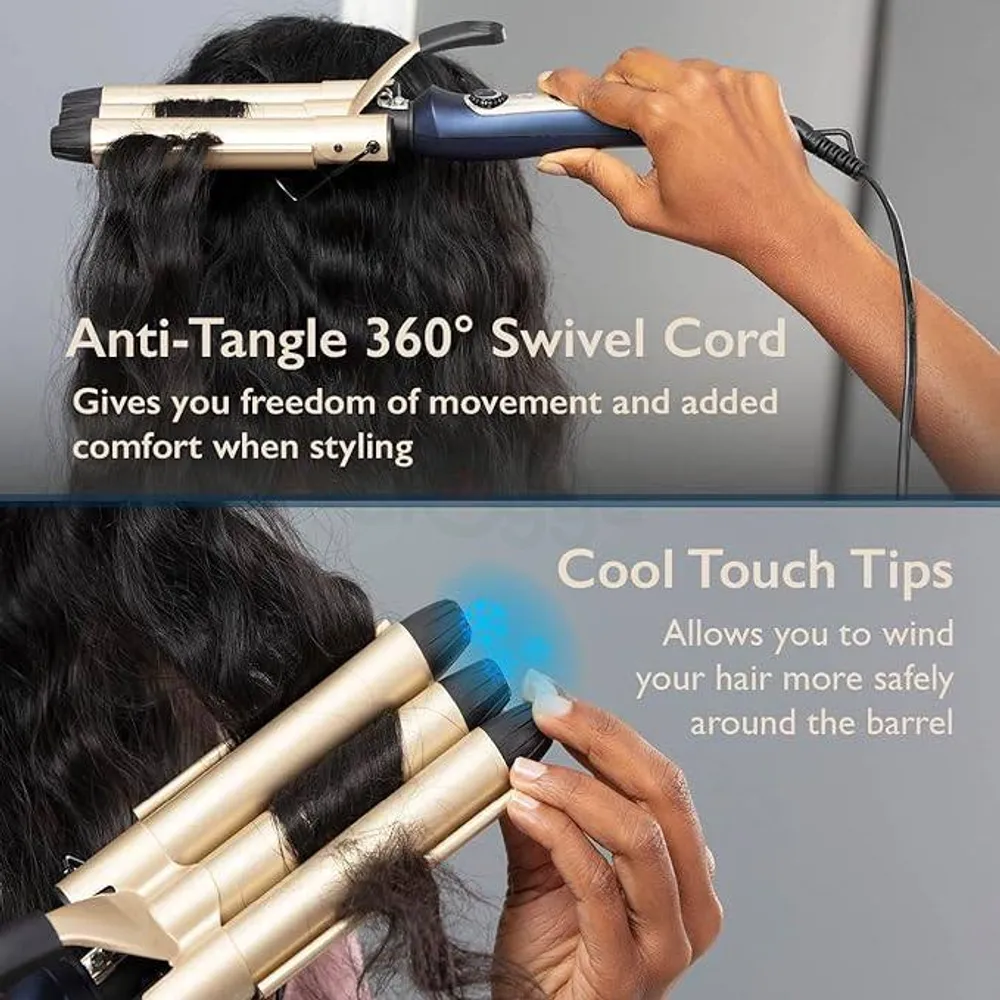 Carmen Twilight Series Triple Barrel Mermaid Hair Waver   