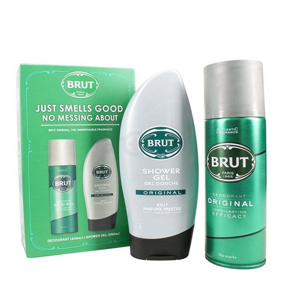 Brut Set Original 2Pc's Set (Deodorant Spray+Shower Gel)  