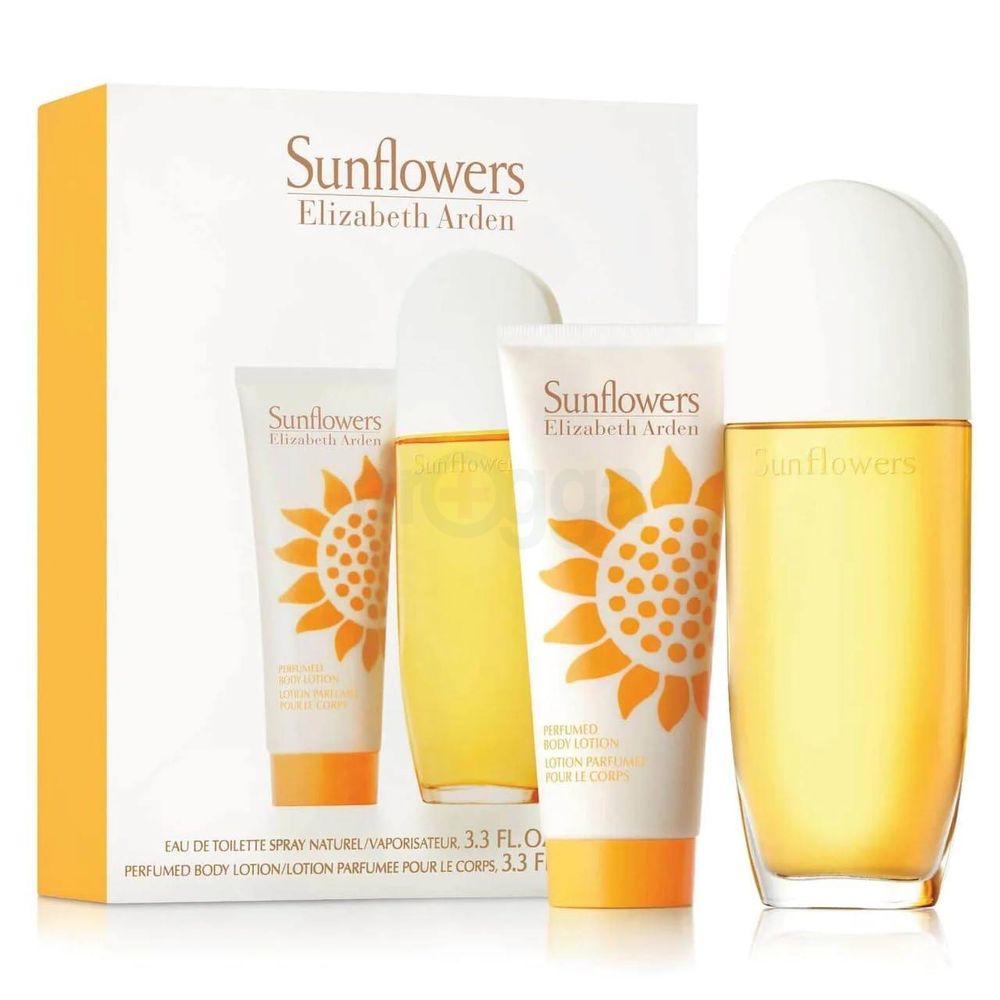 Elizabeth Arden Sunflowers 100ml 2 Piece Set (EDT Spray+ Perfumed  Body Lotion)  