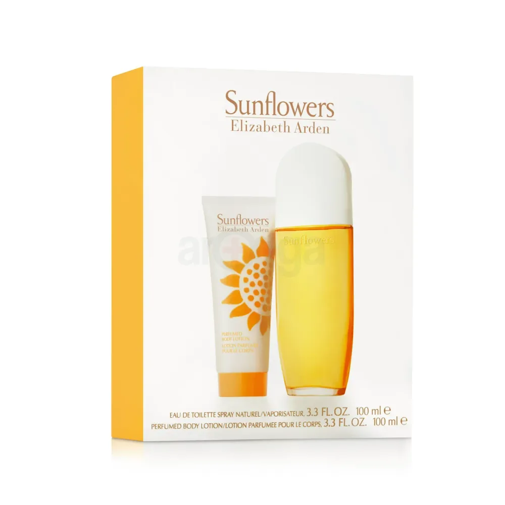 Elizabeth Arden Sunflowers 100ml 2 Piece Set (EDT Spray+ Perfumed  Body Lotion)  