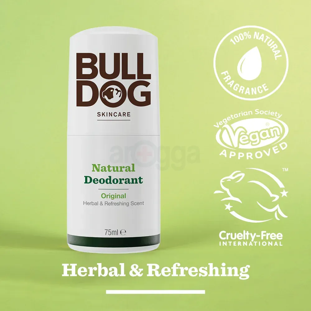 Bulldog Original Natural Deodorant for Men with Herbal & Refreshing Scent  