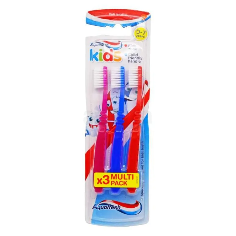 AquaFresh Kids 3Pcs Toothbrush ( 0-7 Years)  