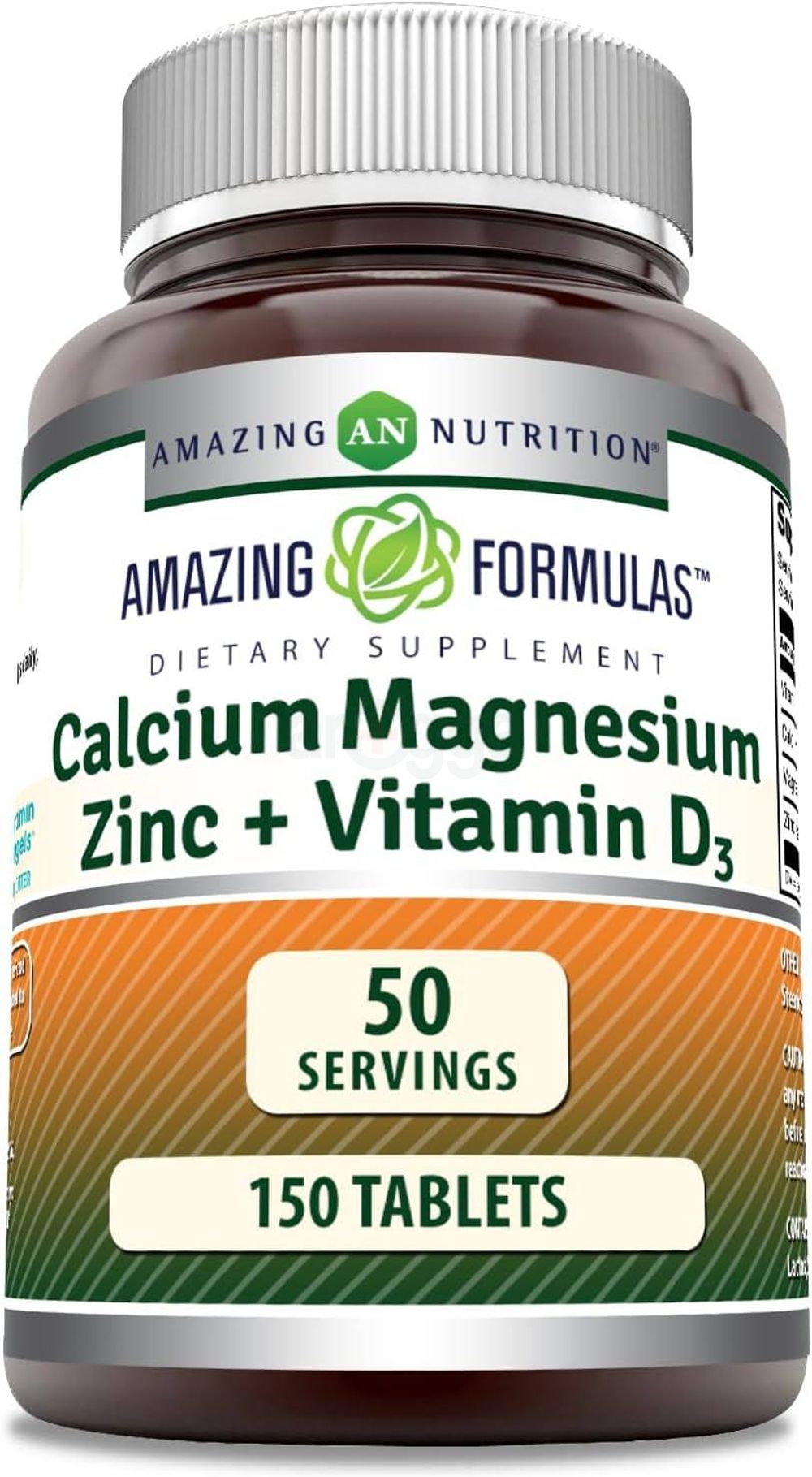 Amazing Formulas Calcium Magnesium Zinc D3 - 150 Tablets  