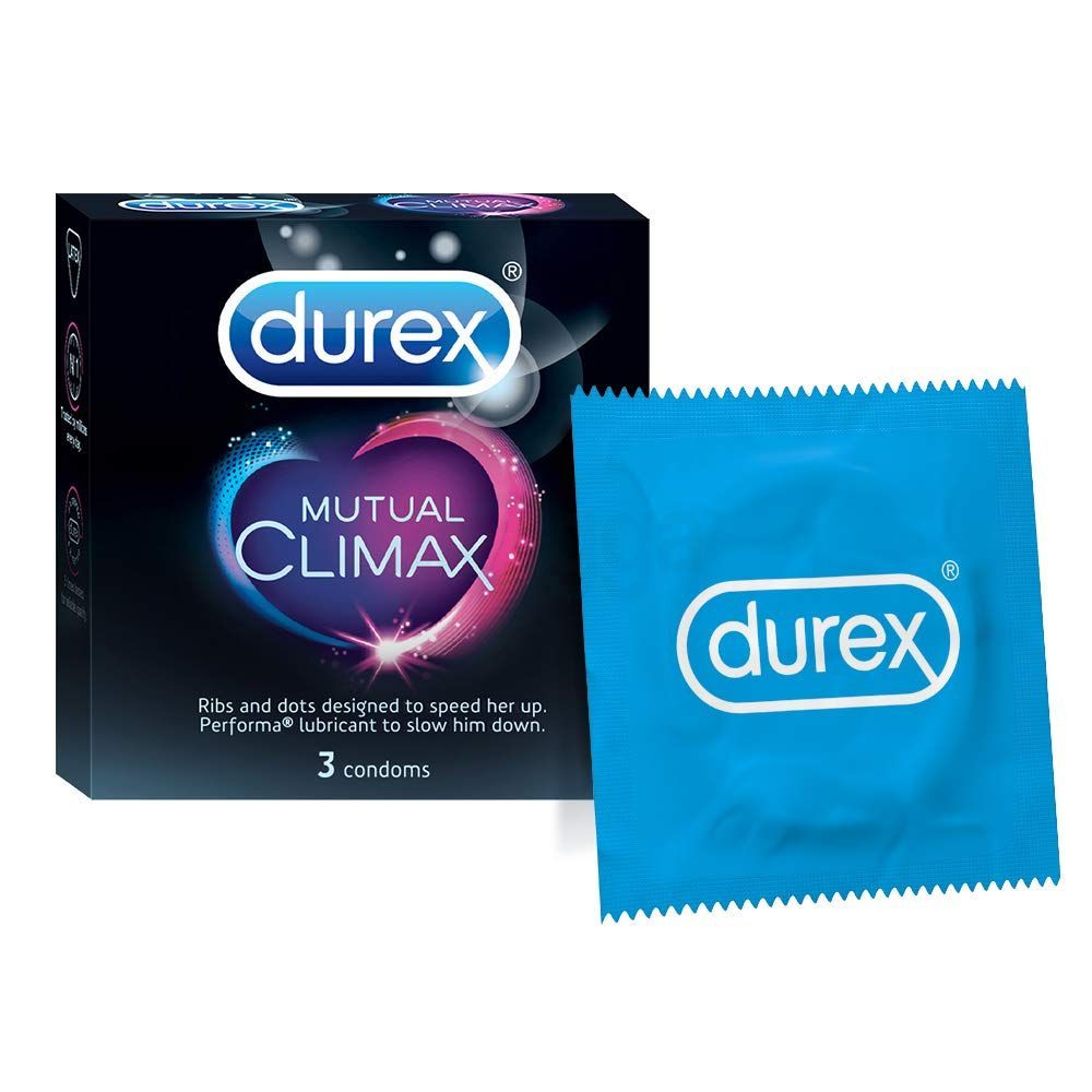 Durex Mutual Climax Dotted and Ribbed Condom - 3Pcs Pack(India)  