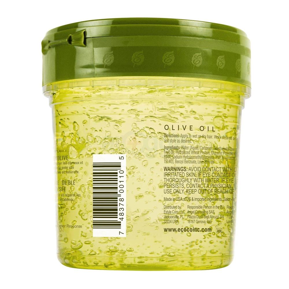 Eco Style Professional Styling Gel with Oilve Oil for All Hair Types  