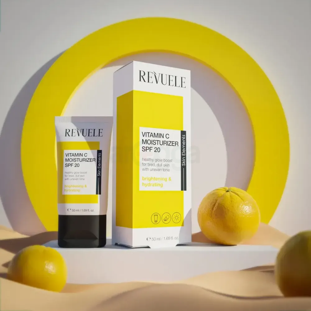 Revuele Vitamin C Brightening & Hydrating Moisturizer SPF 20 for Tired,Dull Skin  