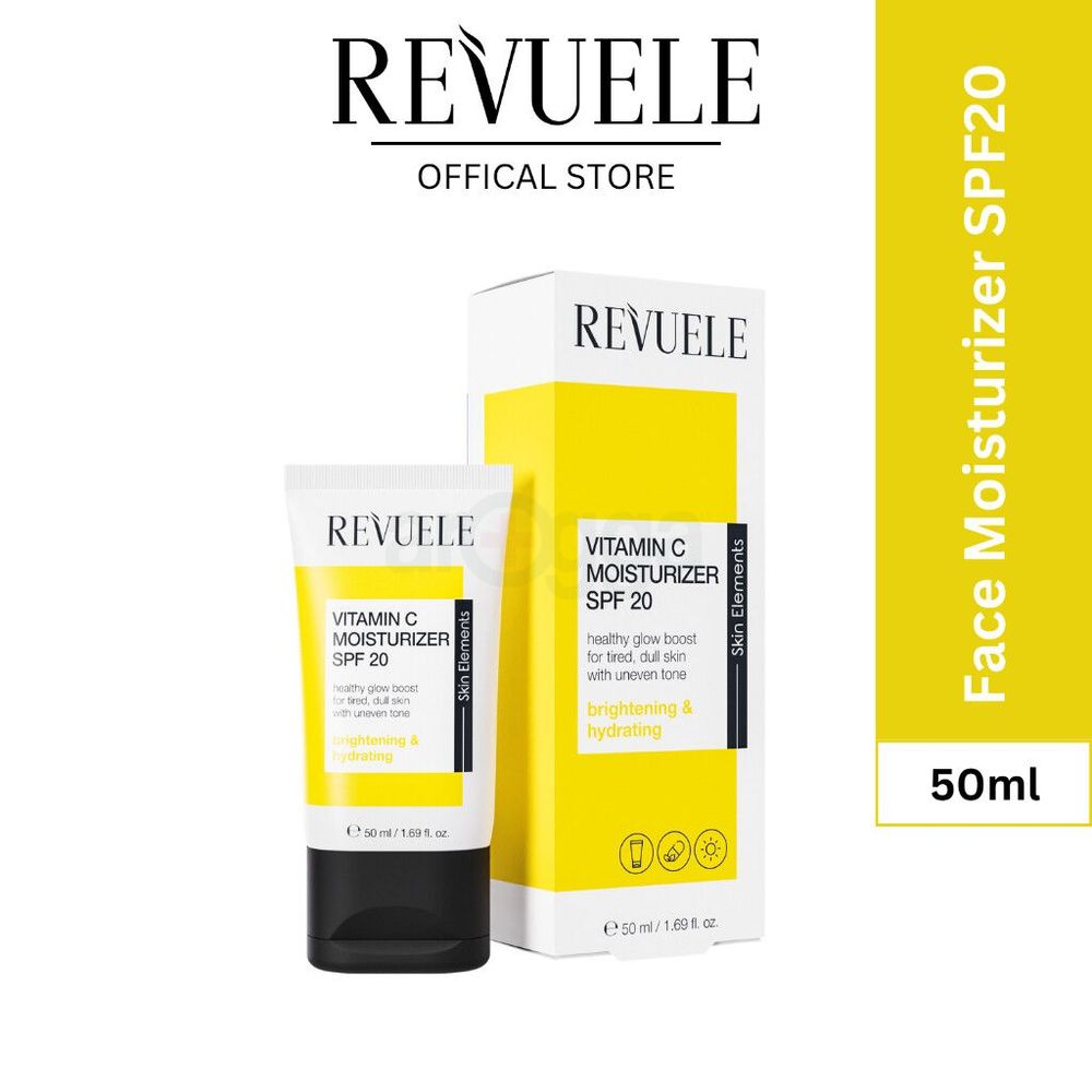 Revuele Vitamin C Brightening & Hydrating Moisturizer SPF 20 for Tired,Dull Skin  