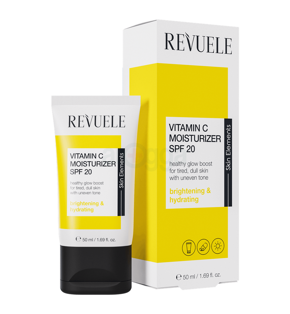 Revuele Vitamin C Brightening & Hydrating Moisturizer SPF 20 for Tired,Dull Skin  