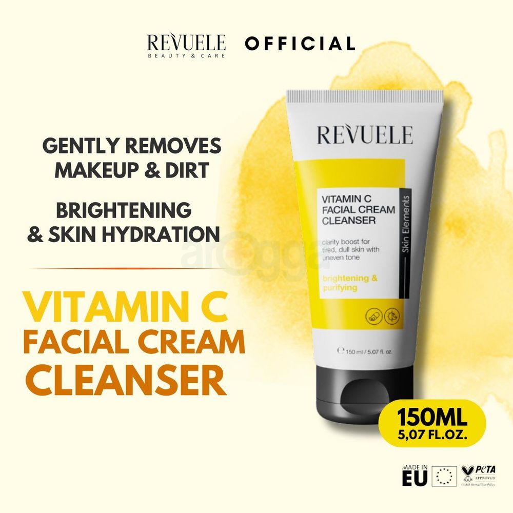 Revuele Vitamin C Brightening & Hydrating Cleanser SPF 20 for Tired,Dull Skin  