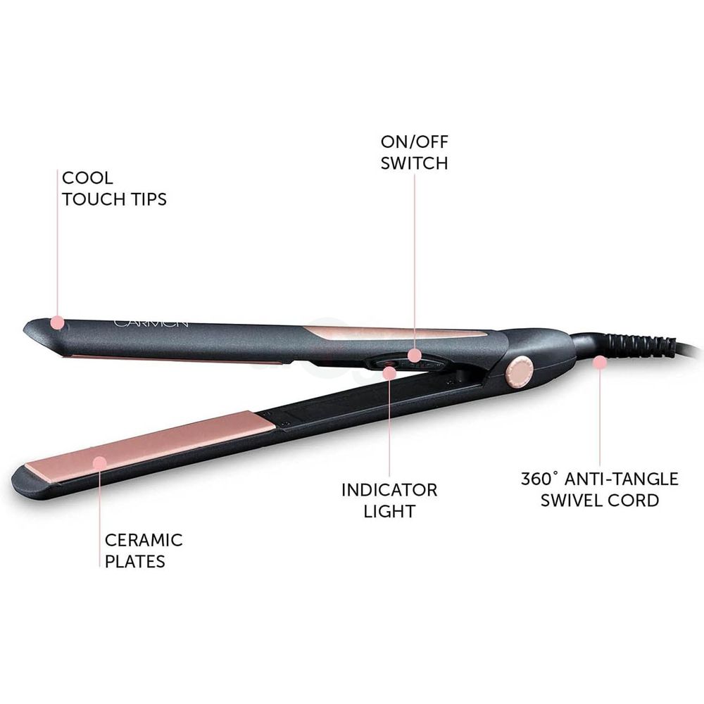 Carmen C81054 Noir Ceramic Hair Straightener  