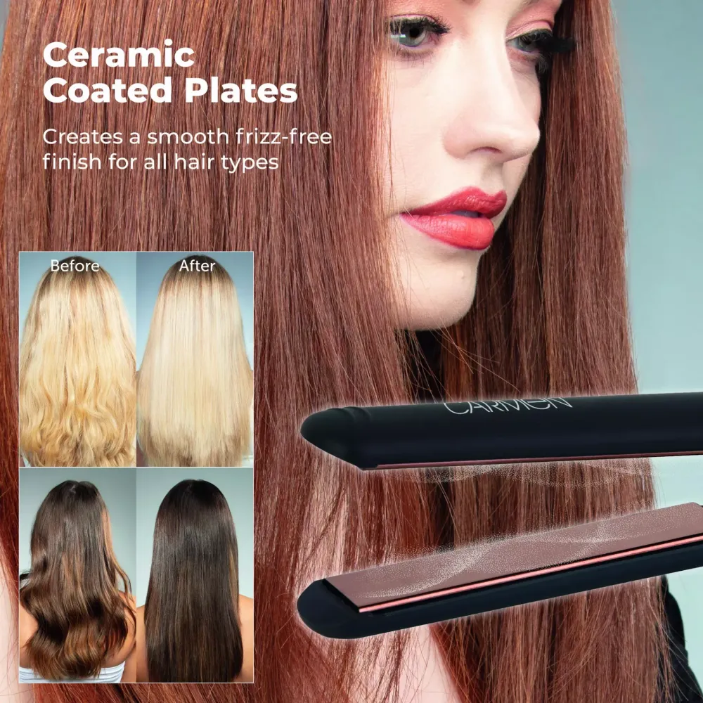 Carmen Noir Ceramic Hair Straightener  