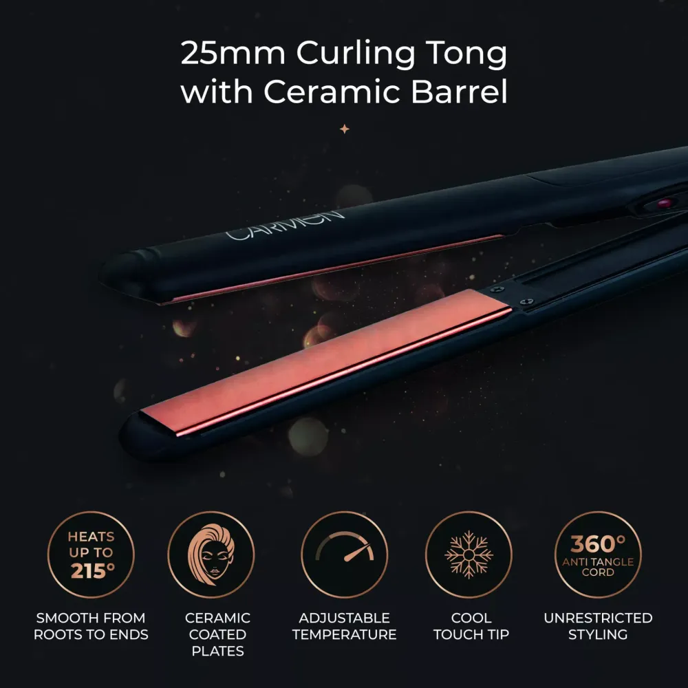 Carmen Noir Ceramic Hair Straightener  