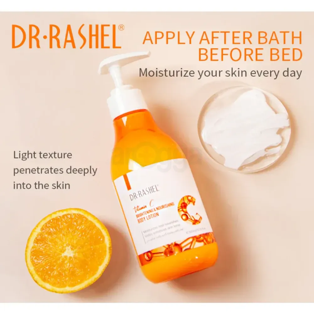 Dr. Rashel Vitamin C Brightening & Nourishing Body Lotion for All Skin Types  