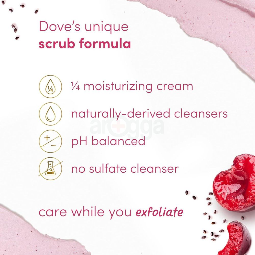 Dove Body Scrub with Crushed Cherries & Chia Milk  