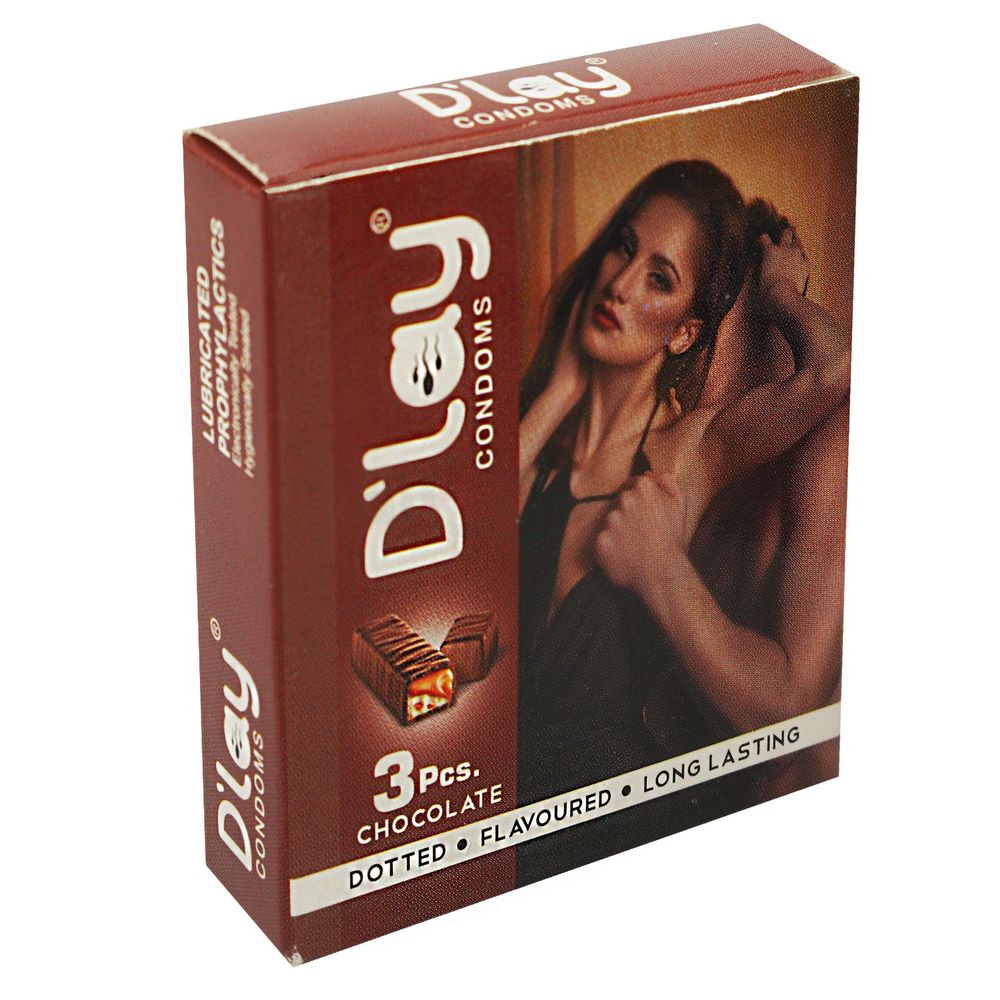D'Lay Long Lasting Dotted Chocolate Flavour 3s Pack  