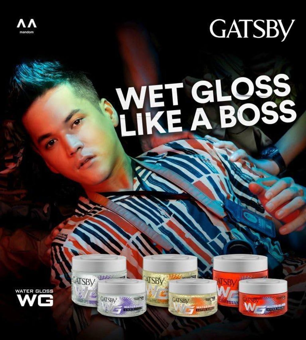 Gatsby Level 7 Water Gloss Hair Gel ( Hyper Solid- Red)  