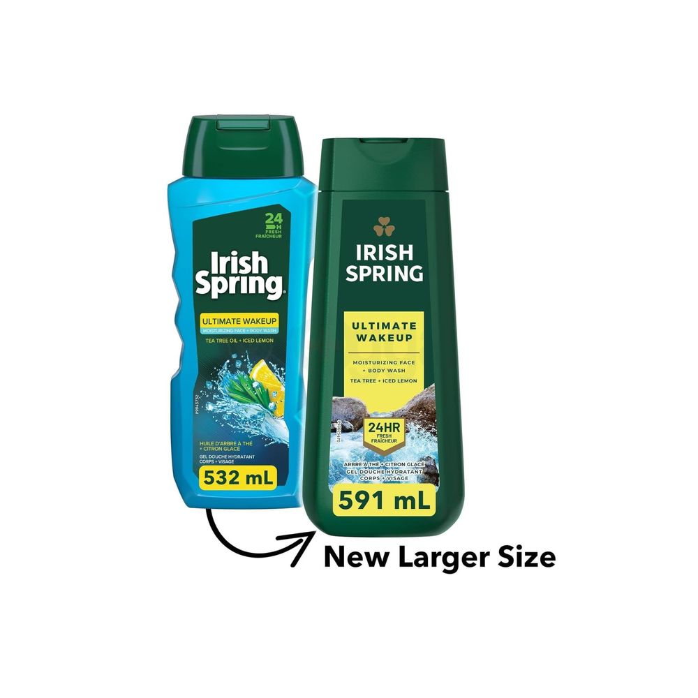Irish Spring Ultimate Wakeup Moisturizing Face + Body Wash  